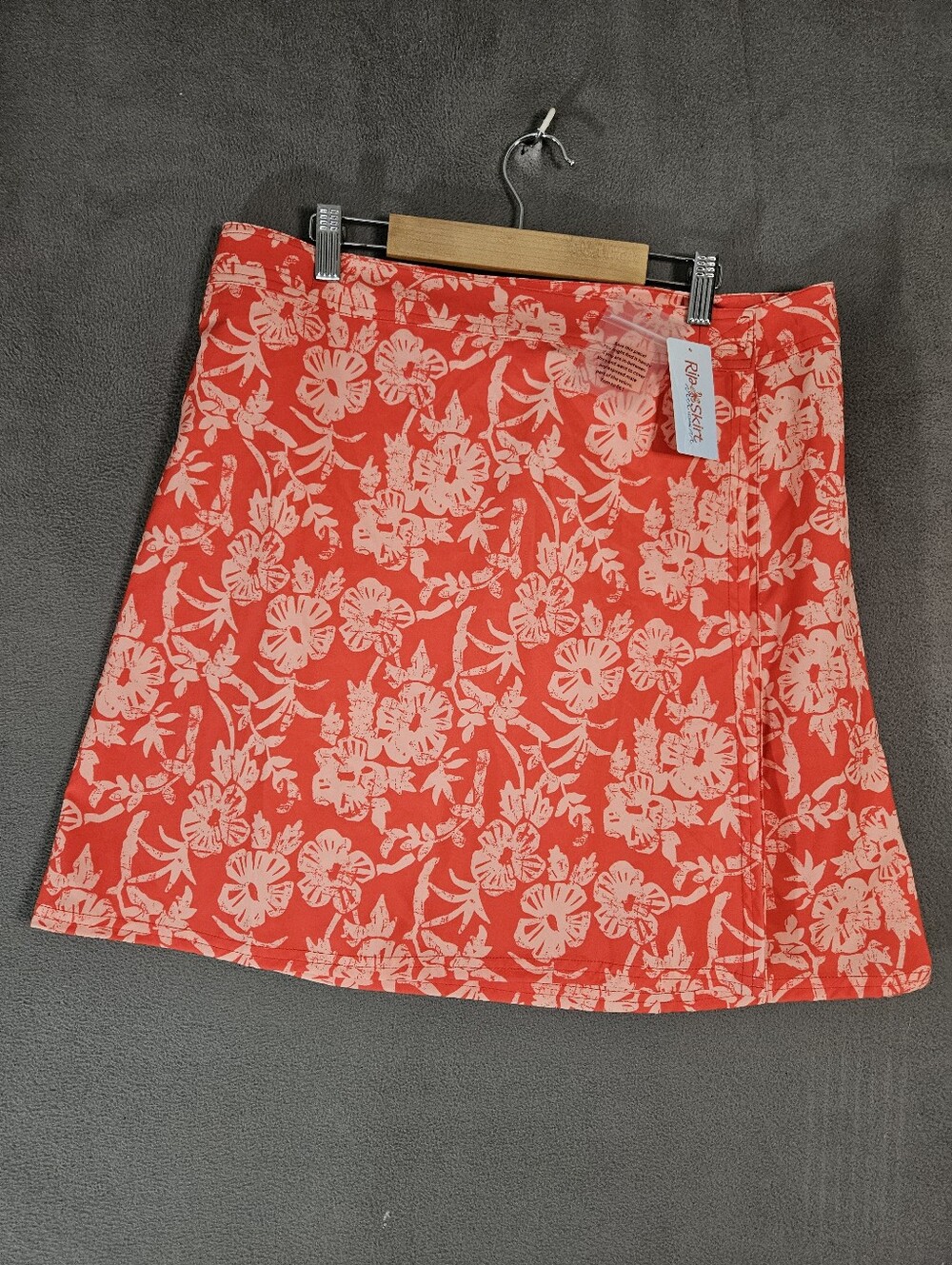 RipSkirt Hawaii Length Skirt Floral Pink Size Large Midi Tropical NWT